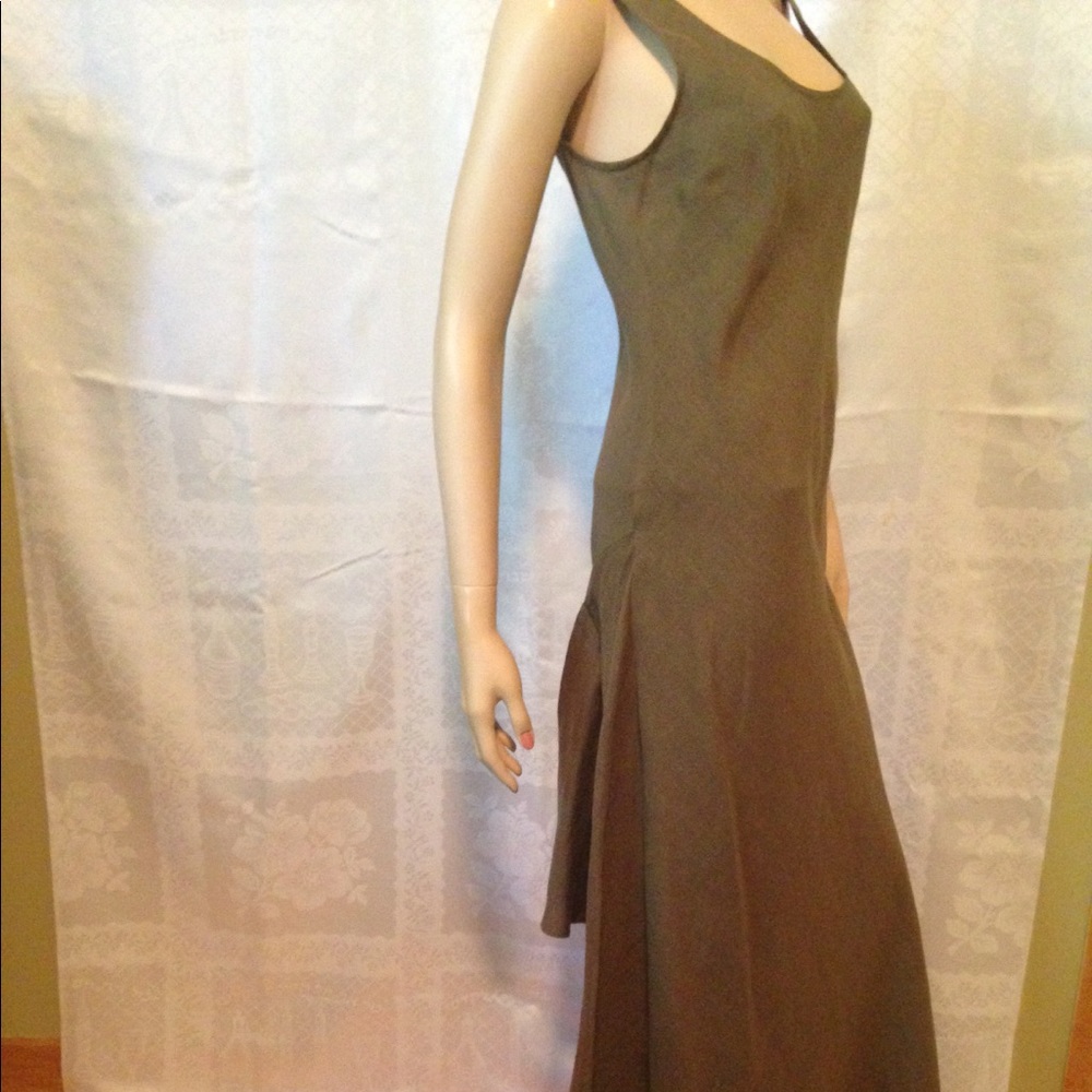 DONNA KARAN SIGNATURE Linen Long Summer Dress 10